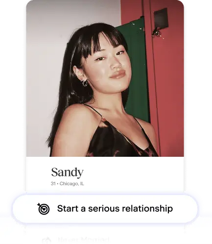 A dating profile showing a member who wants to start a serious relationship